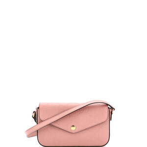 Gucci Super Mini Envelope Flap Crossbody Bag Jumbo GG Embossed Leather